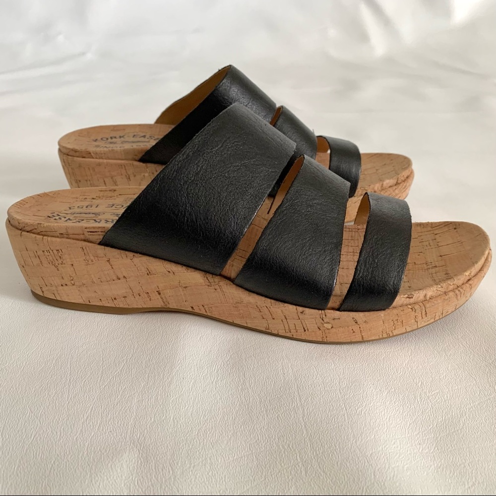 Kork Ease Leather platform slide 9 M EUC Menzie